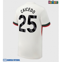 Camisa de Futebol Chelsea Moises Caicedo #25 Equipamento Secundário 2025-26 Manga Curta